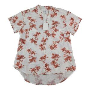 New Piyama Vintage Palm Sunset Pajama Shirt Rayon‎ Button Up Womens Medium